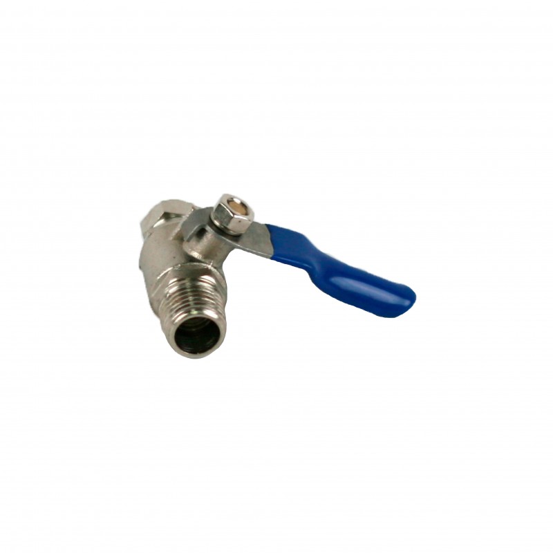 Кран кульовий 1/4" різьба 1/4" трубка металевий